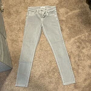 Loft modern skinny crop grey jeans